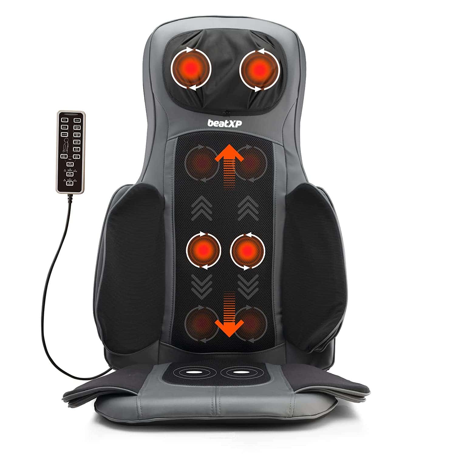 Beatxp Powerheal Go Car Seat Massager Chair For Full Body Pain Relief With Infrared Heat Therapy