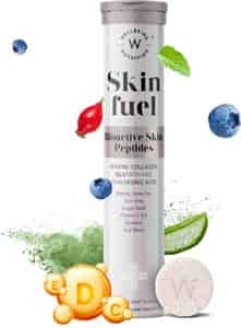 Wellbeing Nutrition Skin Fuel- Marine Collagen, L-Glutathione, Hyaluronic Acid For Skin - 15 Tabs