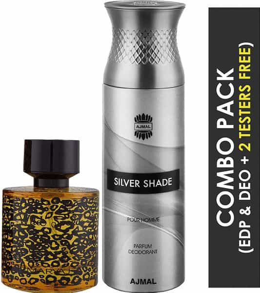 Maryaj Wild Speed Edp Spicy 100Ml For Men And Ajmal Silver Shade Homme Deodorant 200Ml For Men