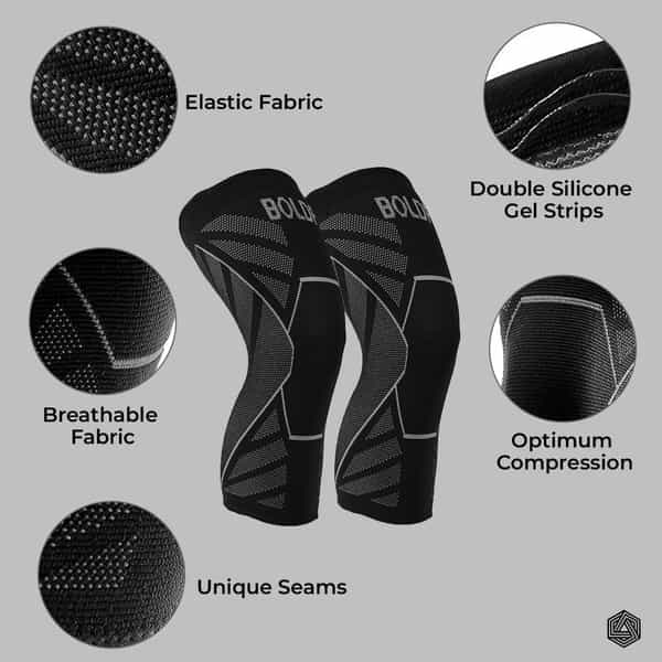 Boldfit Knee Caps For Women&Men Knee Support For Men Knee Cap For Men Knee Pain Knee Support - Xl
