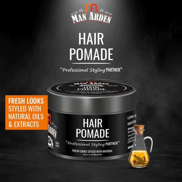 Man Arden Hair Pomade Professional Styling For Gloss Finish Medium To High Hold Easy Wash Off 50Gm