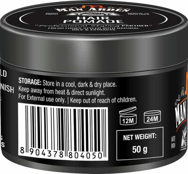 Man Arden Hair Pomade Professional Styling For Gloss Finish Medium To High Hold Easy Wash Off 50Gm