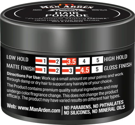 Man Arden Hair Pomade Professional Styling For Gloss Finish Medium To High Hold Easy Wash Off 50gm