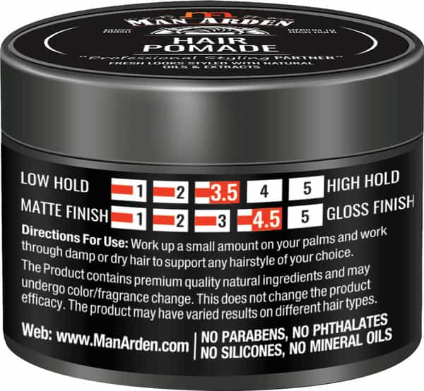 Man Arden Hair Pomade Professional Styling For Gloss Finish Medium To High Hold Easy Wash Off 50Gm