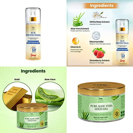Tnw-The Natural Wash Skincare Combo With Sun Protection Spf 50 Spray & For All Skin Types