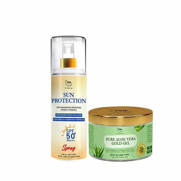 Tnw The Natural Wash Skincare Combo With Sun Protection Spf 50 Spray & For All Skin Types