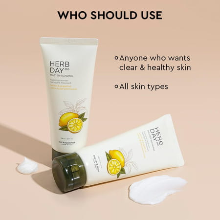 The Face Shop Herbday 365 Masterblending Foaming Cleanser Lemon - 100Ml