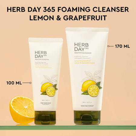 The Face Shop Herbday 365 Masterblending Foaming Cleanser Lemon - 100Ml