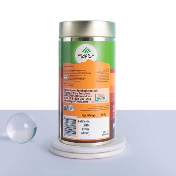 Organic India Tulsi Ginger Tea Tin 100 Gm
