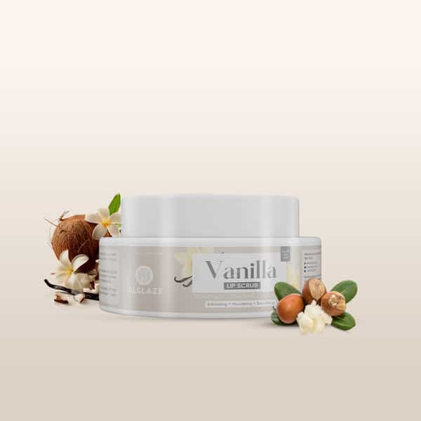Alglaze Vanilla Lip Scrub | Exfoliates Smoothens | Sugar Crystals Vanilla & Moisturising Blend | 25G