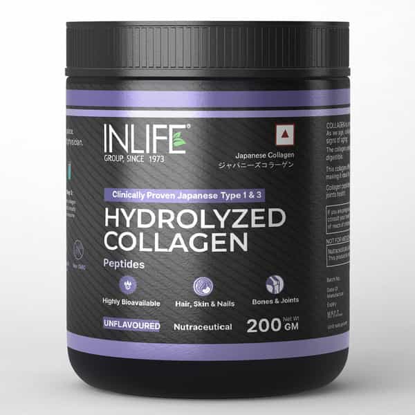 Inlife Japanese Hydrolyzed Collagen | Skin Health | Bone Health For Men & Women (Unflavoured | 200G)