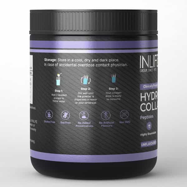 Inlife Japanese Hydrolyzed Collagen | Skin Health | Bone Health For Men & Women (Unflavoured | 200G)