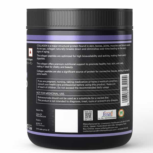 Inlife Japanese Hydrolyzed Collagen | Skin Health | Bone Health For Men & Women (Unflavoured | 200G)