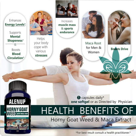 Alvizia Alenup Testosterone Booster | Horny Goat Weed Vitality | Bottle Of 30 Capsules