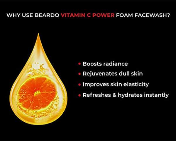 Beardo Skin Brightening Vitamin C Power Foam Face Wash For Men - 130 Ml
