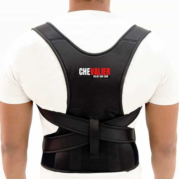 Chevalier Posture Correction Belt | Helps Back Pain Relief & Straight Back & Shoulder - Black