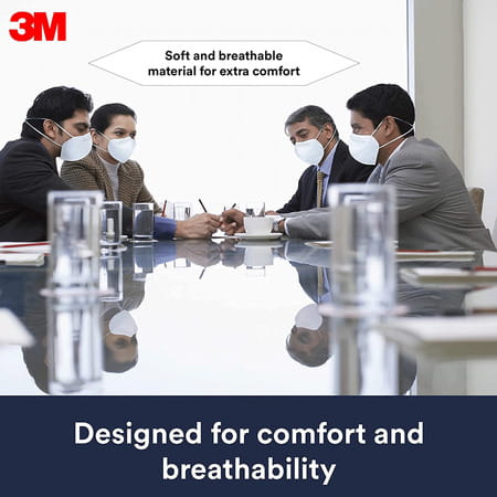 3m Kn95 Respirator Comfort Design (Face Mask 3 Units White)