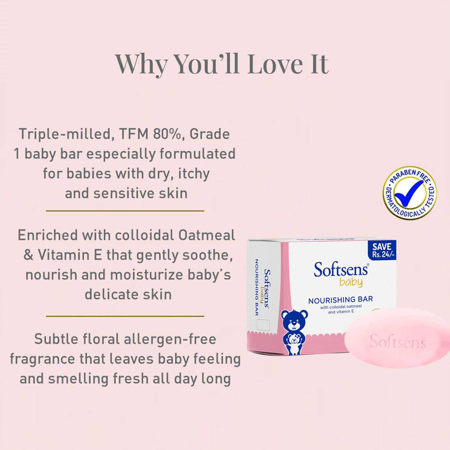 Buy NOURISHING BABY BAR SOAP (100G X 3 MULTIPACK) Online & Get Upto 60