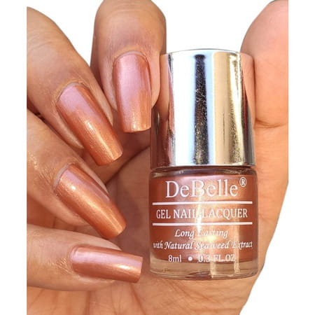 Debelle Nail Polish Combo | Glossy | - Roseate Gold & Light Nude - Natural Blush | 24 Ml | 8 Ml Each