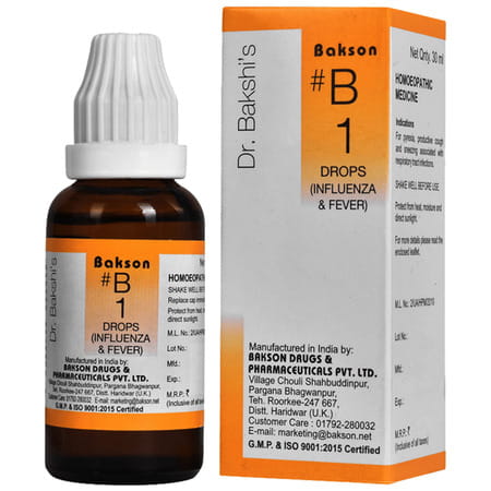 Baksons B1 Influenza & Fever Drops 30 Ml