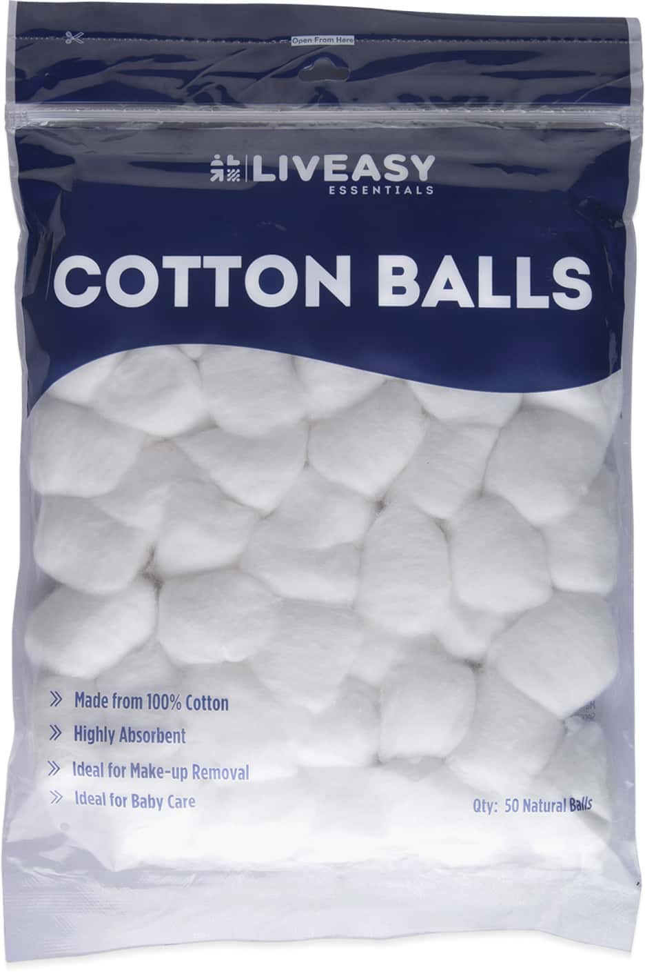 Liveasy Cotton Balls 50 No's