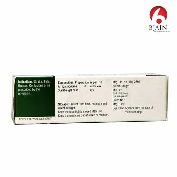 Bjain Omeo Arnica Gel | Homeopathic Support For Pain | Swelling & Bruises | 30Gm (Pack Of 3)