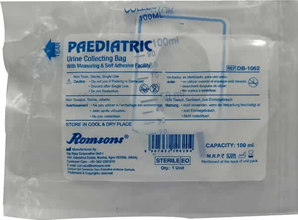 Romsons Urine Bag Db-1062 Urine Collecting Bag With Moulded Handle