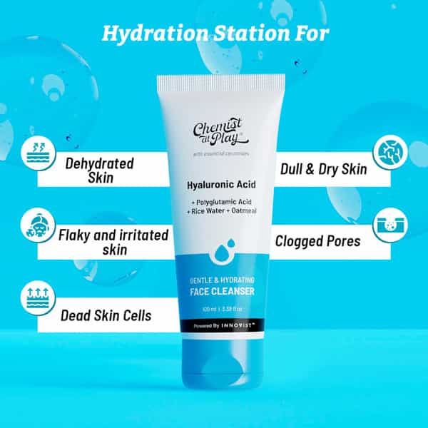 Chemist At Play Gentle & Hydrating Face Cleanser | Hydrates Dull & Dry Skin | Brightens Skin | 100Ml