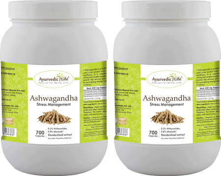 Ayurvedic Life Ashwagandha 700 Capsules Value Pack Of 2