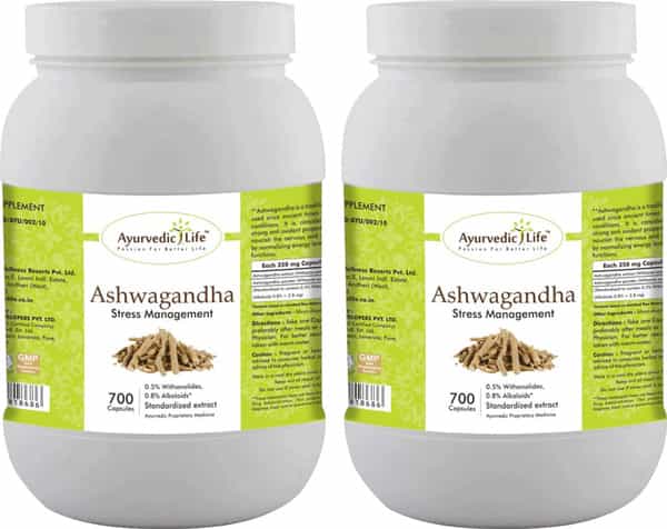 Ayurvedic Life Ashwagandha 700 Capsules Value Pack Of 2