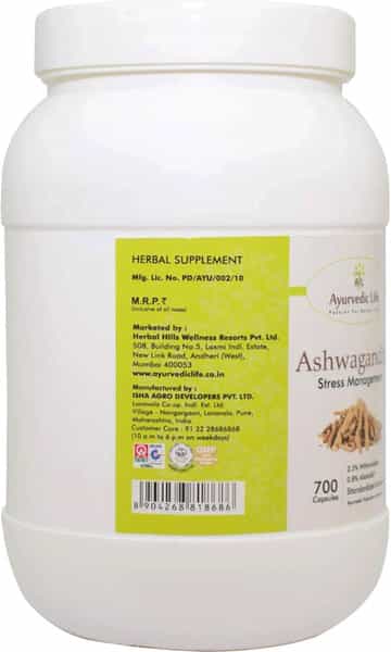 Ayurvedic Life Ashwagandha 700 Capsules Value Pack Of 2