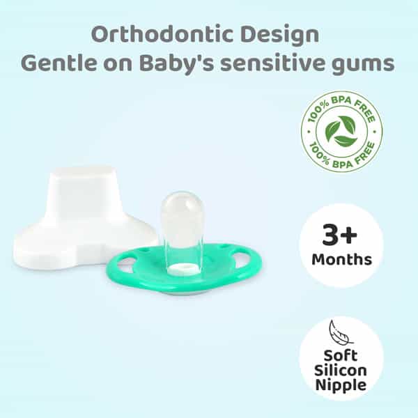R For Rabbit Apple Pacifier-M Green