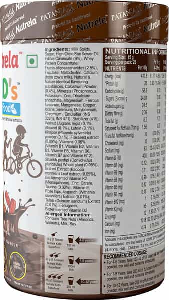 Patanjali Nutrela Kid's Superfood- For Memory Brain & Muscle Growth -400G Jar