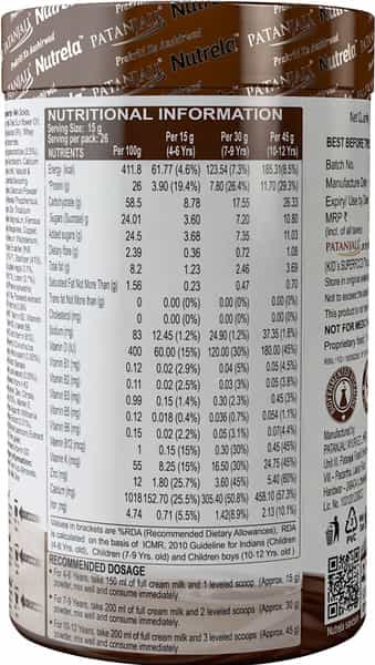 Patanjali Nutrela Kid's Superfood- For Memory Brain & Muscle Growth -400G Jar