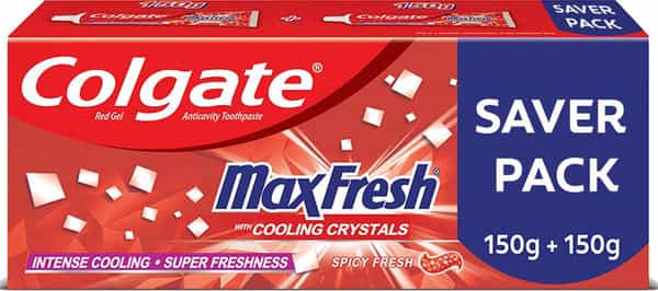Colgate Maxfresh Red Toothpaste Mega Saver Pack (2 X 150G) 300 Gm