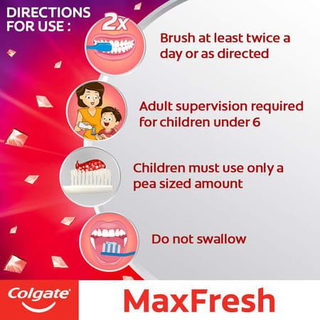 Colgate Maxfresh Red Toothpaste Mega Saver Pack (2 X 150g) 300 Gm