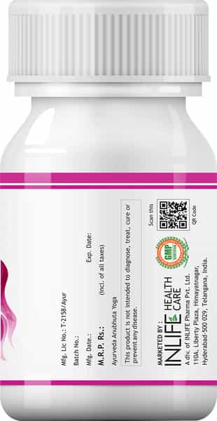 Inlife Ayurvedic Herbs Hair Support Supplement 500 Mg - 60 Vegetarian Capsules
