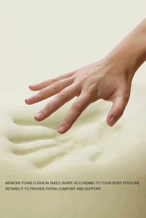 Elegant Zig Memory Foam Neck Support Pillow Black - Set Of 2