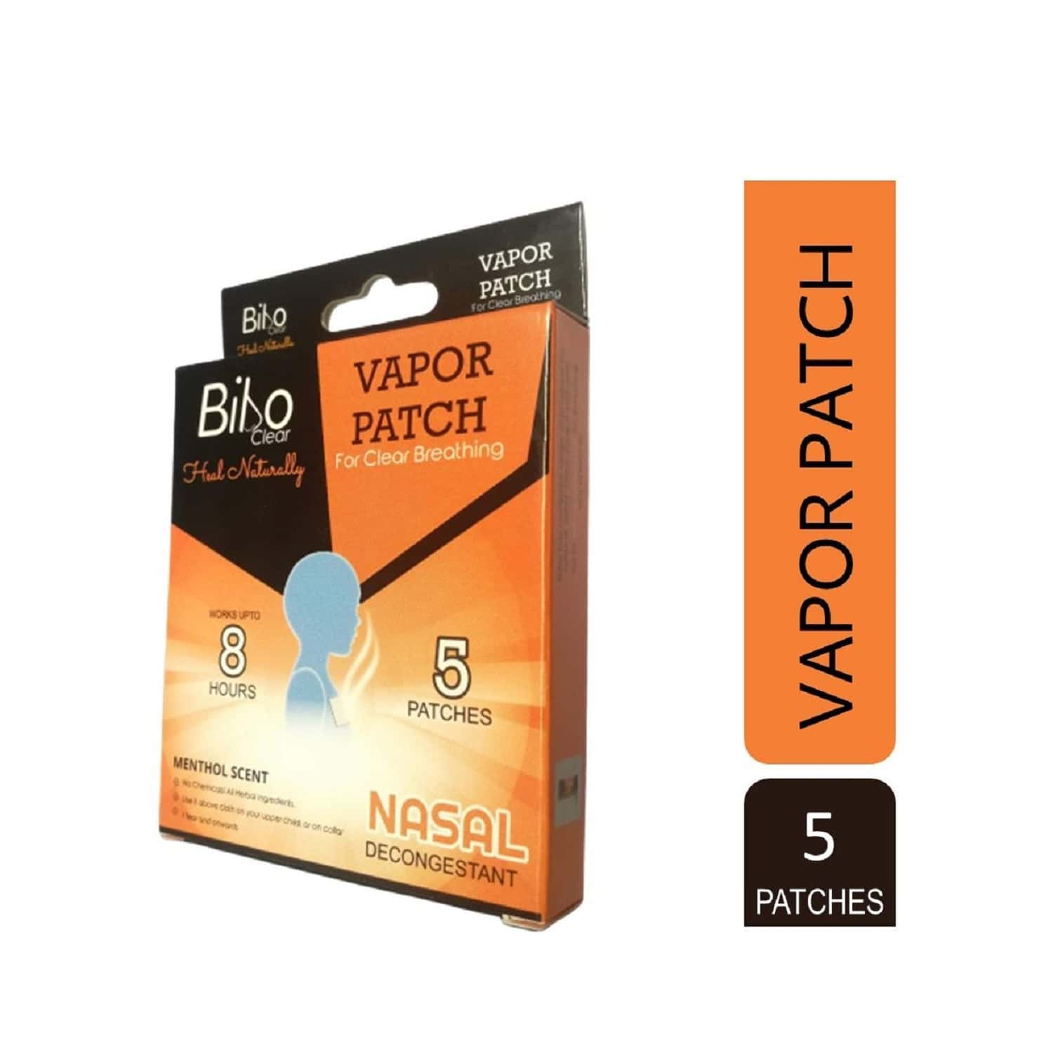 Buy BIBO CLEAR VAPOUR PATCH A HANDS' FREE INHALER 1 PACK OF 5
