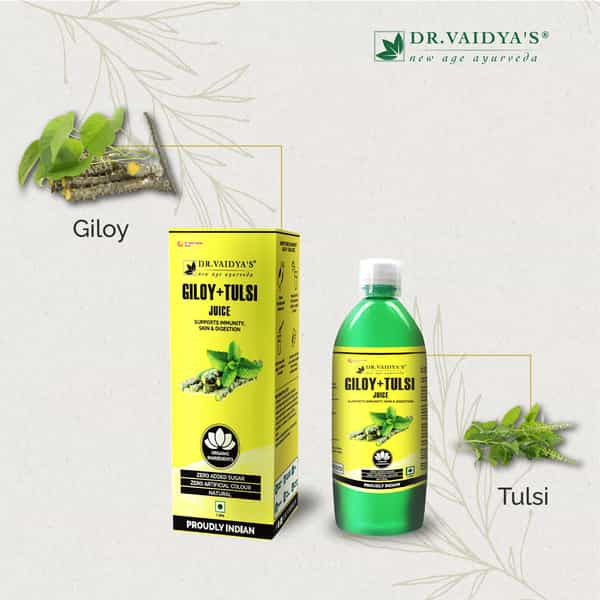 Dr. Vaidya's Giloy And Tulsi Juice - 1 Litre