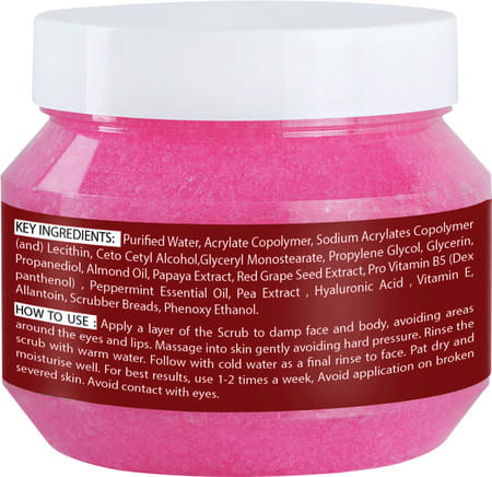 Roots & Stems Red Wine Anti-Ageing Facial Scrub Lightening & Whitening Removes Blackhead 500gm