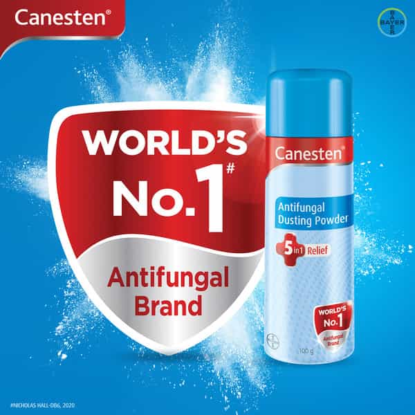 Canesten Antifungal Dusting Powder 5 In 1 Relief Formula For Fungal And Skin Infection -100Gm
