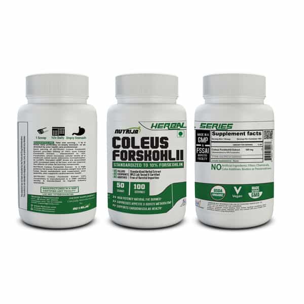 Nutrija Coleus Forskohlii Extract - Standardized For 10% Forskolin - 100 Grams