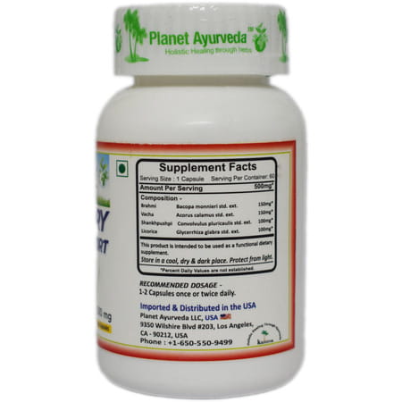 Planet Ayurveda Memory Support - 60 Capsules