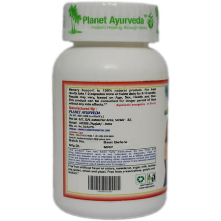 Planet Ayurveda Memory Support - 60 Capsules