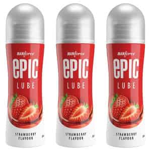 Manforce Epic Strawberry Flavored Lube 60 Ml X Pack Of 3