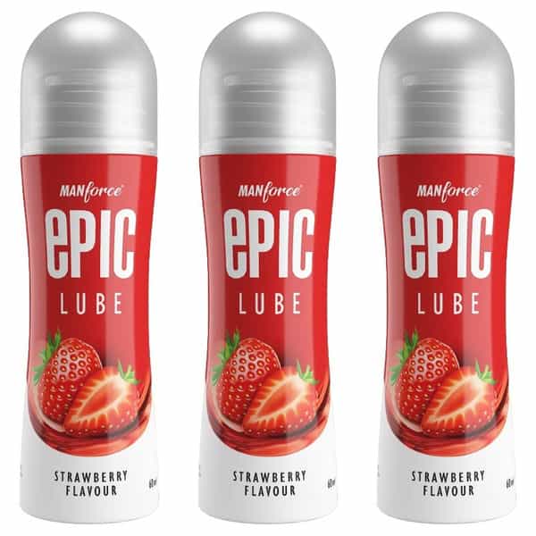 Manforce Epic Strawberry Flavored Lube 60 Ml X Pack Of 3
