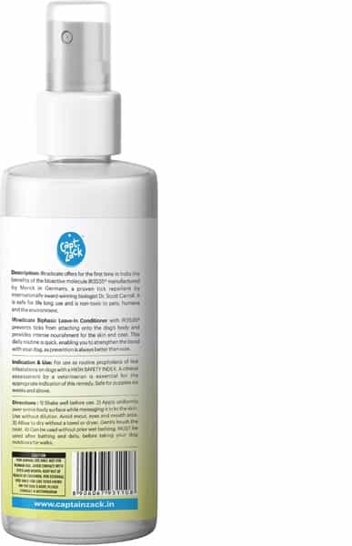 Captain Zack Vet Care - Irradicate Tick Repellent Biphasic Leave-In Conditioner For Dogs 200 Ml