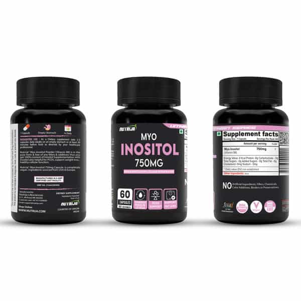 Nutrija Inositol Capsules 750Mg (60 Capsules)