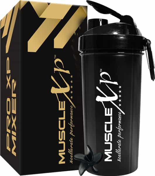 Musclexp Gym Shaker Pro Xp Mixer Shaker 700 Ml For Protein Bpa Free Material Sipper Bottle (Black)